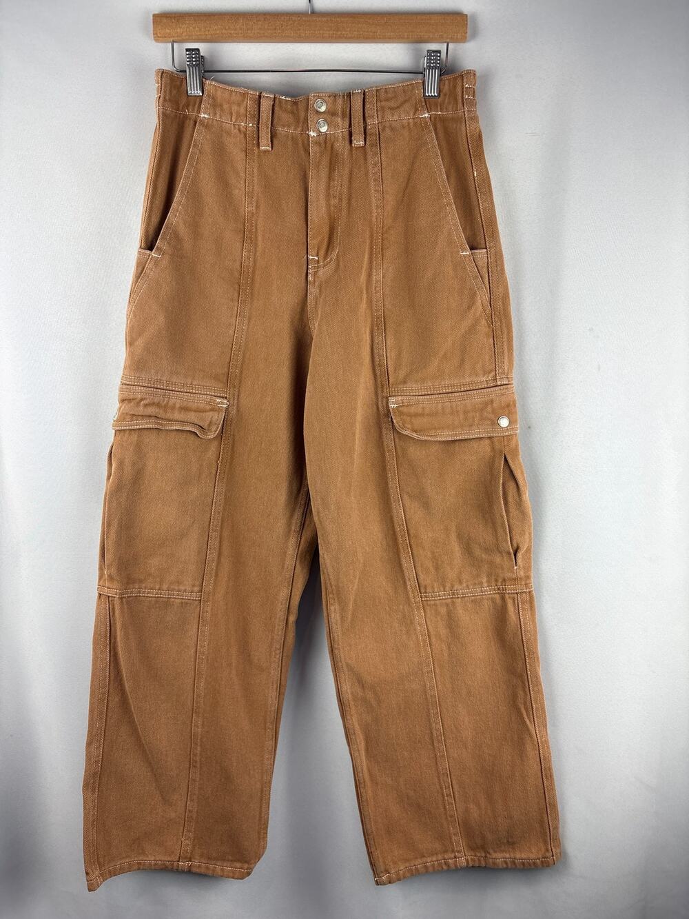 Women’s Signature 8 Large Brown Wide Leg Cargo Jeans